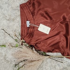 Burnt Orange Wide-Leg Trouser